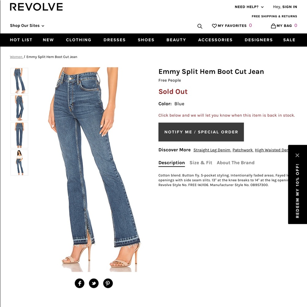 Free People Blue Boot Cut Jeans